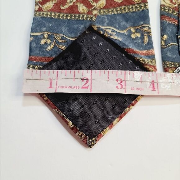 Bill Blass Black Label Silk Victorian Floral Print Neck Tie - Picture 5 of 6
